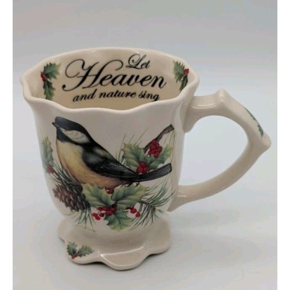 Cracker Barrel Season Of Peace “Let Heaven and Nature Sing" Chickadee Mug